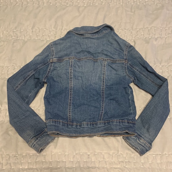 Denim Jean Jacket Button Front & Cuffs Stretch Old Navy Girls 6-7 - Picture 5 of 7